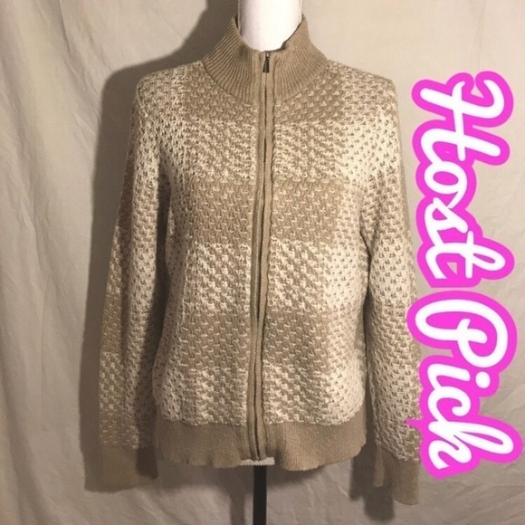 ✅HOST Pick✅ Liz Claiborne Zip Up Sweater, Large - Picture 1 of 4